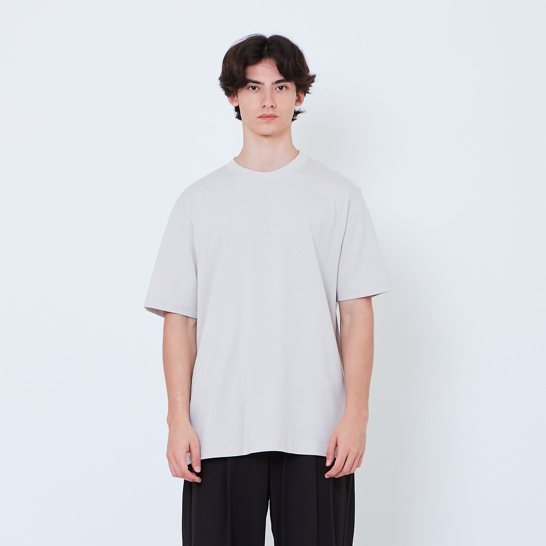 Men Essential Tee - Melange Grey - SM2605083B