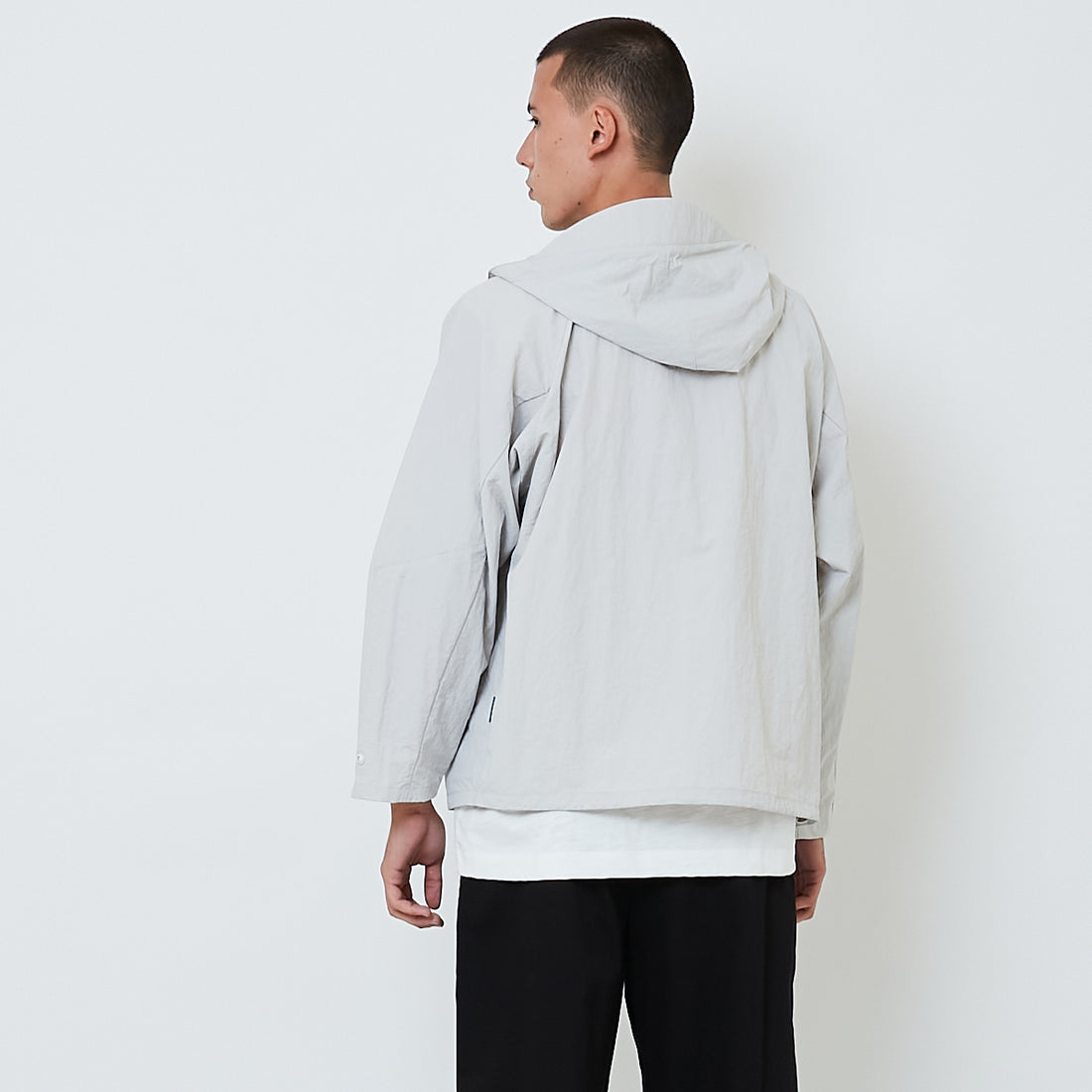 Men Oversized Parka - Light Grey - SM2605096A