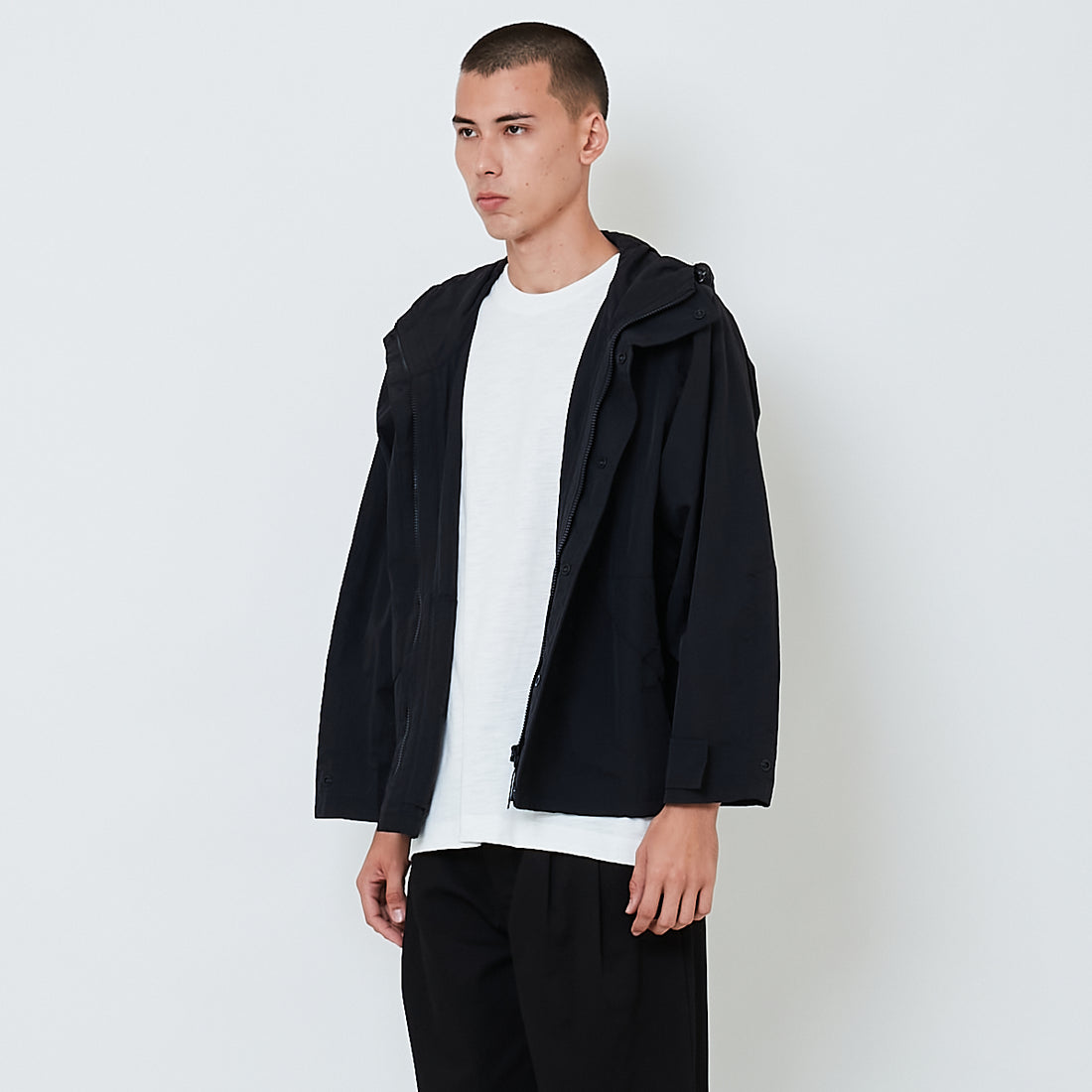 Men Oversized Parka - Black - SM2605096B