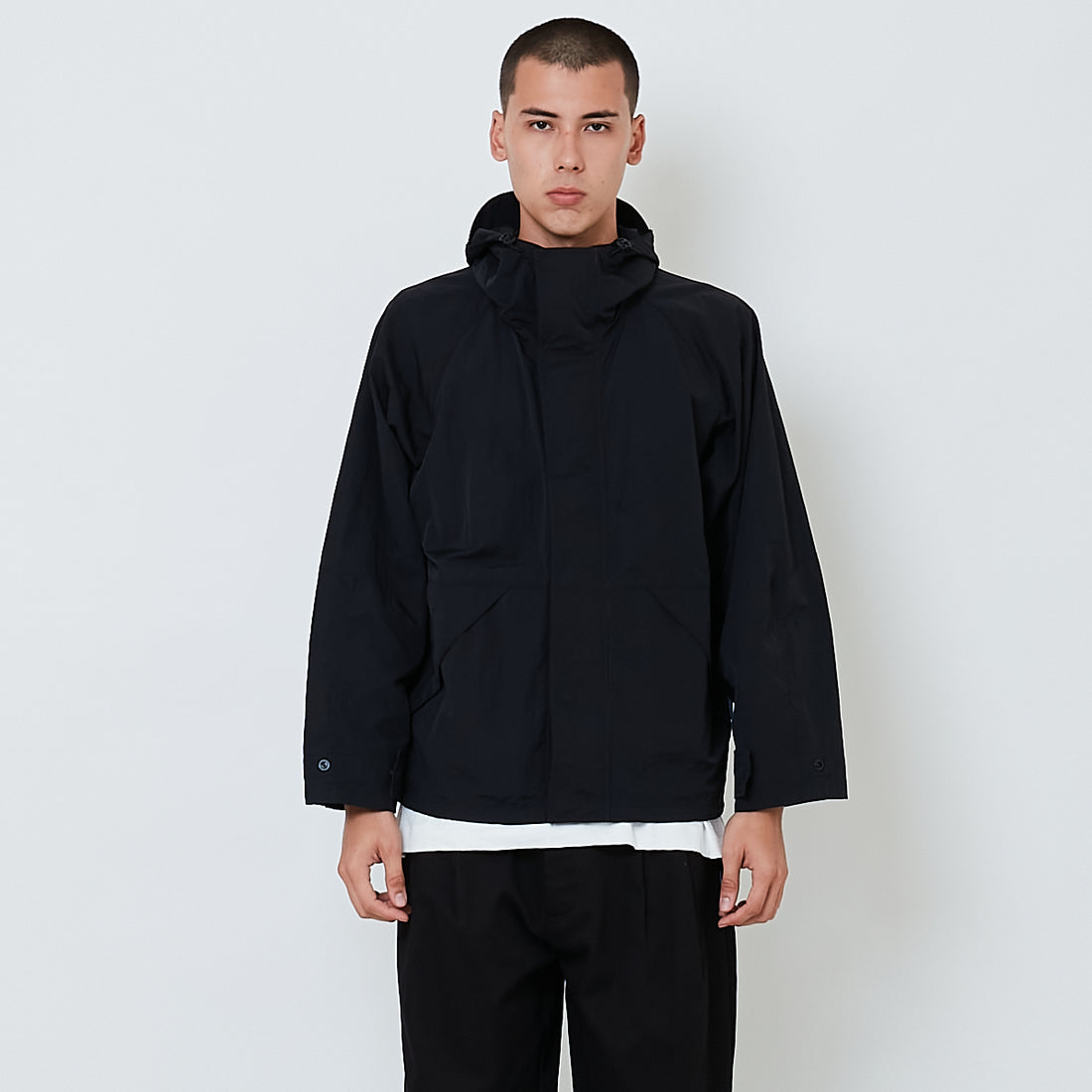 Men Oversized Parka - Black - SM2605096B