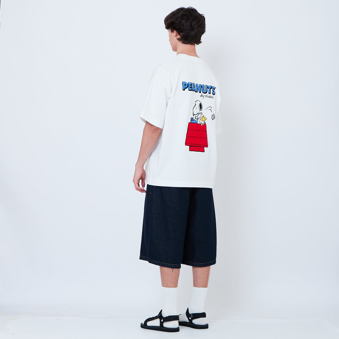 Men Pleated Jorts - Dark Blue - SM2605104A
