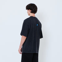 Men Oversized Washed Tee - Black - SM2605107B