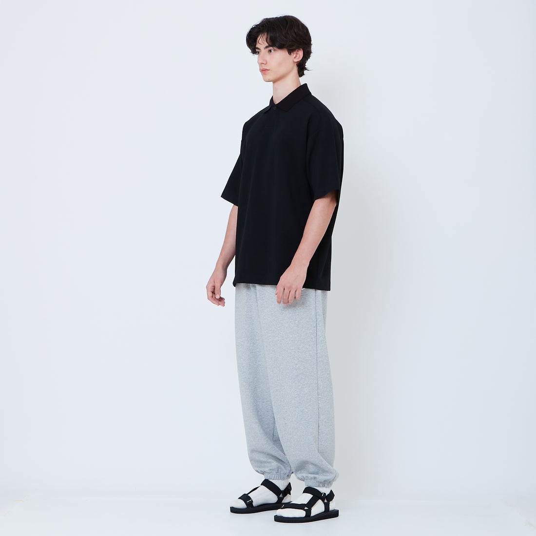 Men Sweatpants - Melange Grey - SM2605122A