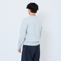Men Cropped Cardigan - Melange Grey - SM2606082B