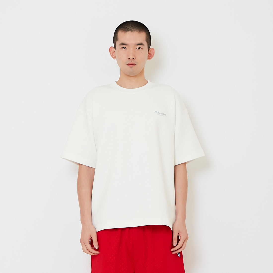 Men Printed Oversized Tee - Off White - SM2606127A