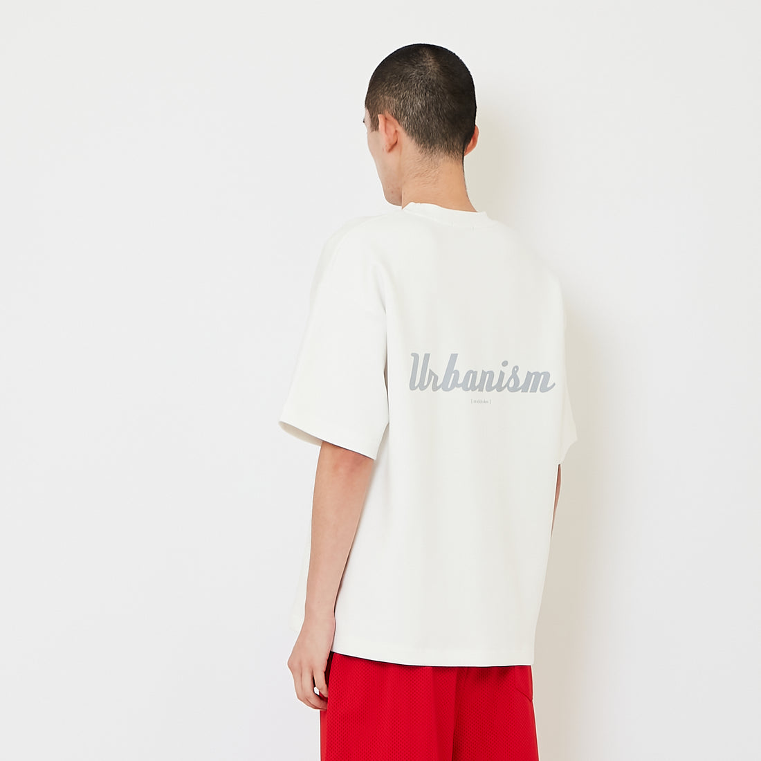 Men Printed Oversized Tee - Off White - SM2606127A