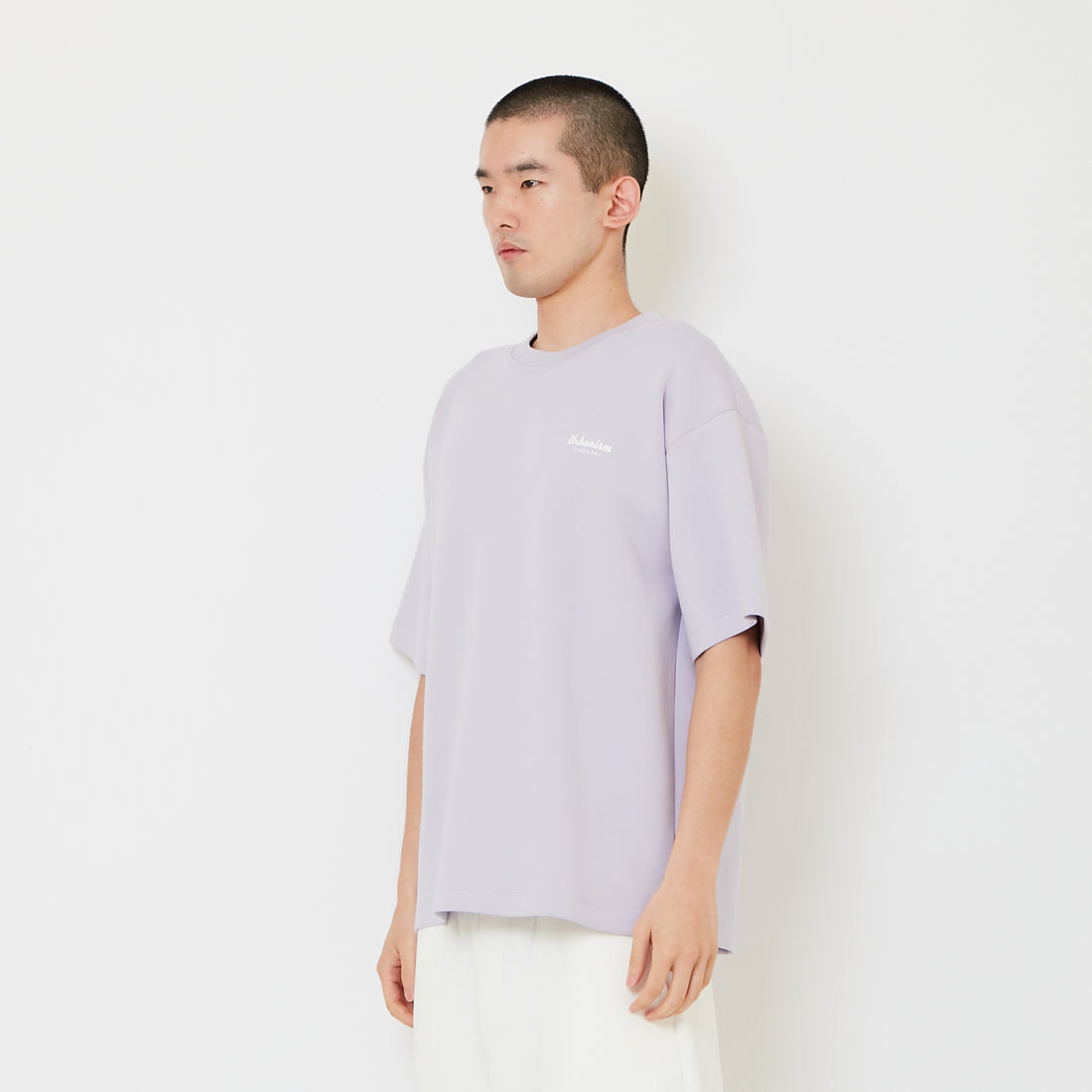 Men Printed Oversized Tee - Lilac - SM2606127B