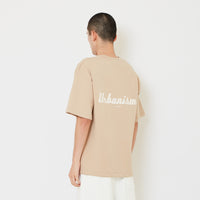 Men Printed Oversized Tee - Beige - SM2606127C