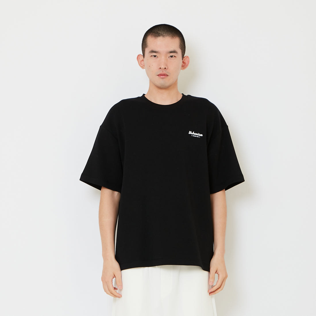Men Printed Oversized Tee - Black - SM2606127F