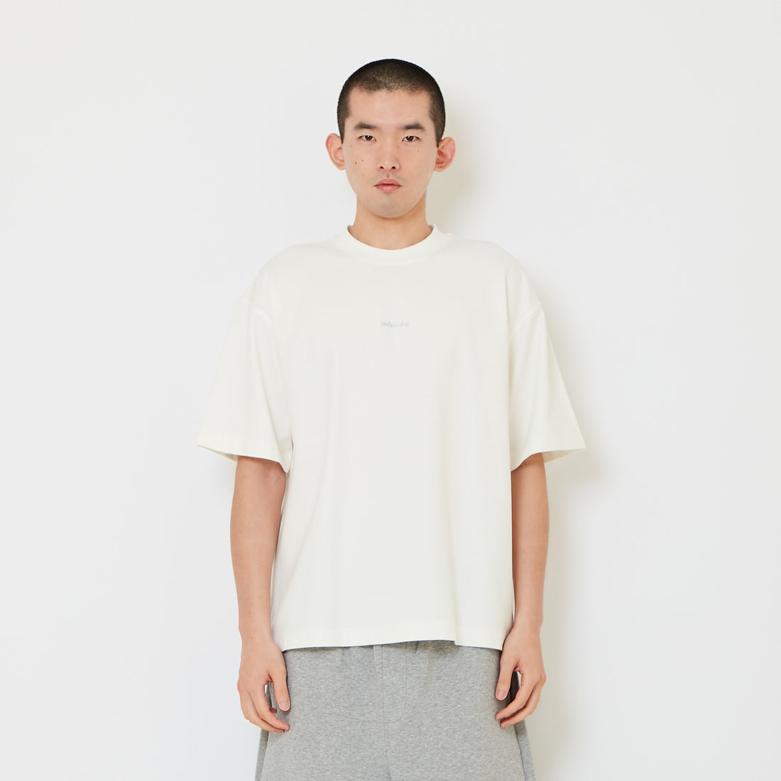 Men Printed Oversized Tee - Off White - SM2606128A