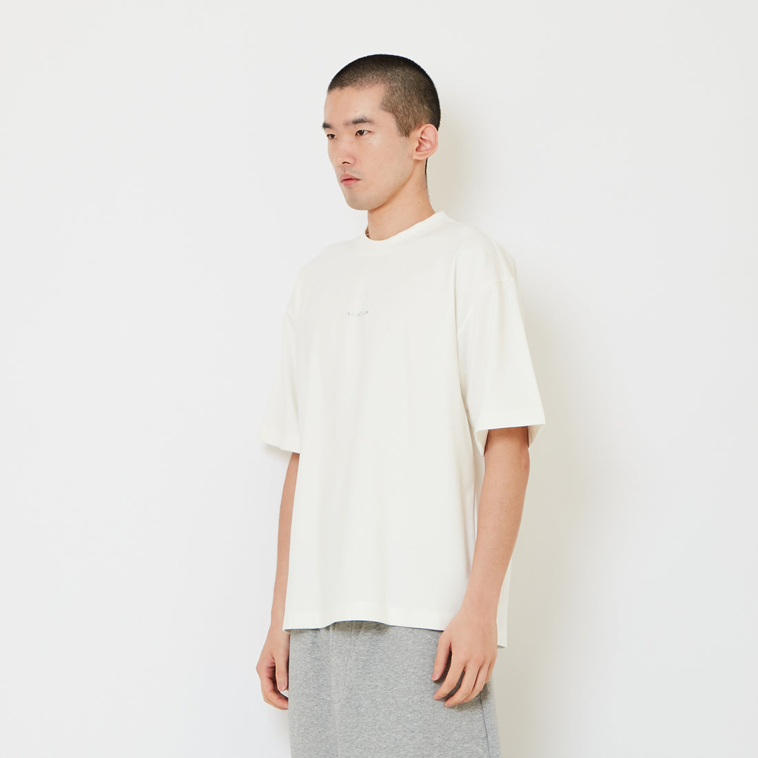 Men Printed Oversized Tee - Off White - SM2606128A