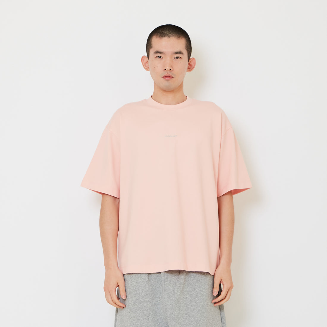 Men Printed Oversized Tee - Salmon - SM2606128C