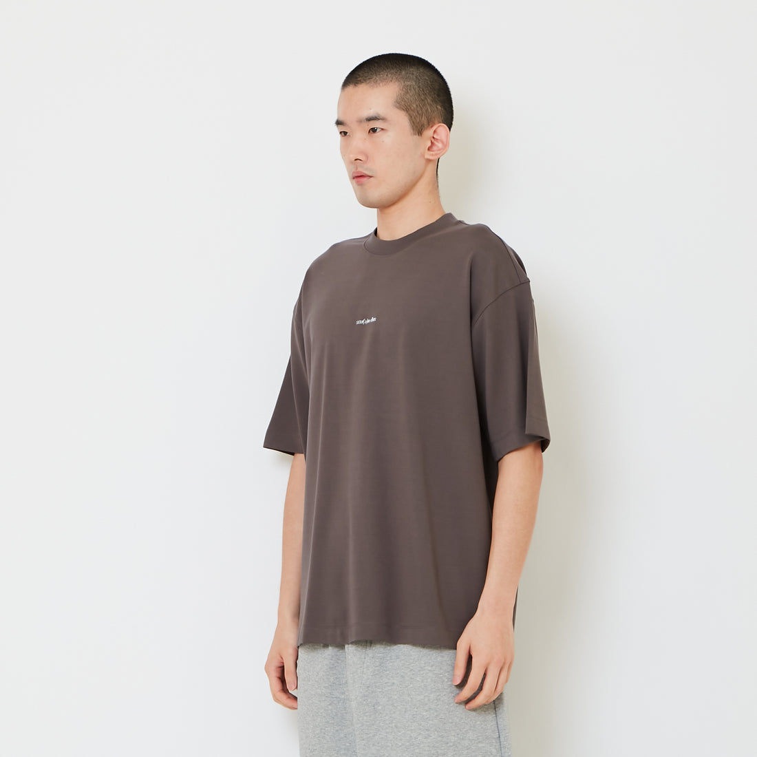 Men Printed Oversized Tee - Metal - SM2606128E
