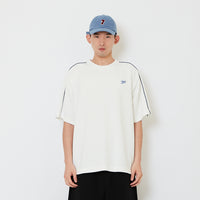 Men Printed Oversized Jersey Tee - Off White - SM2607109A