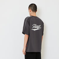 Men Printed Oversized Jersey Tee - Dark Grey - SM2607109B