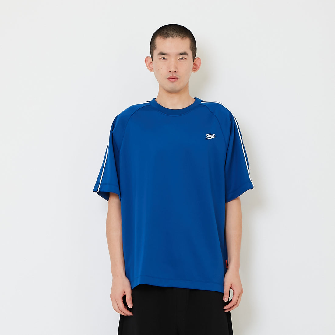 Men Printed Oversized Jersey Tee - Blue - SM2607109C