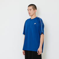 Men Printed Oversized Jersey Tee - Blue - SM2607109C