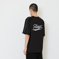 Men Printed Oversized Jersey Tee - Black - SM2607109D