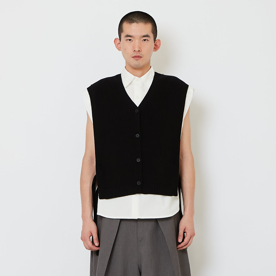 Men Vest Top - Black - SM2607137A