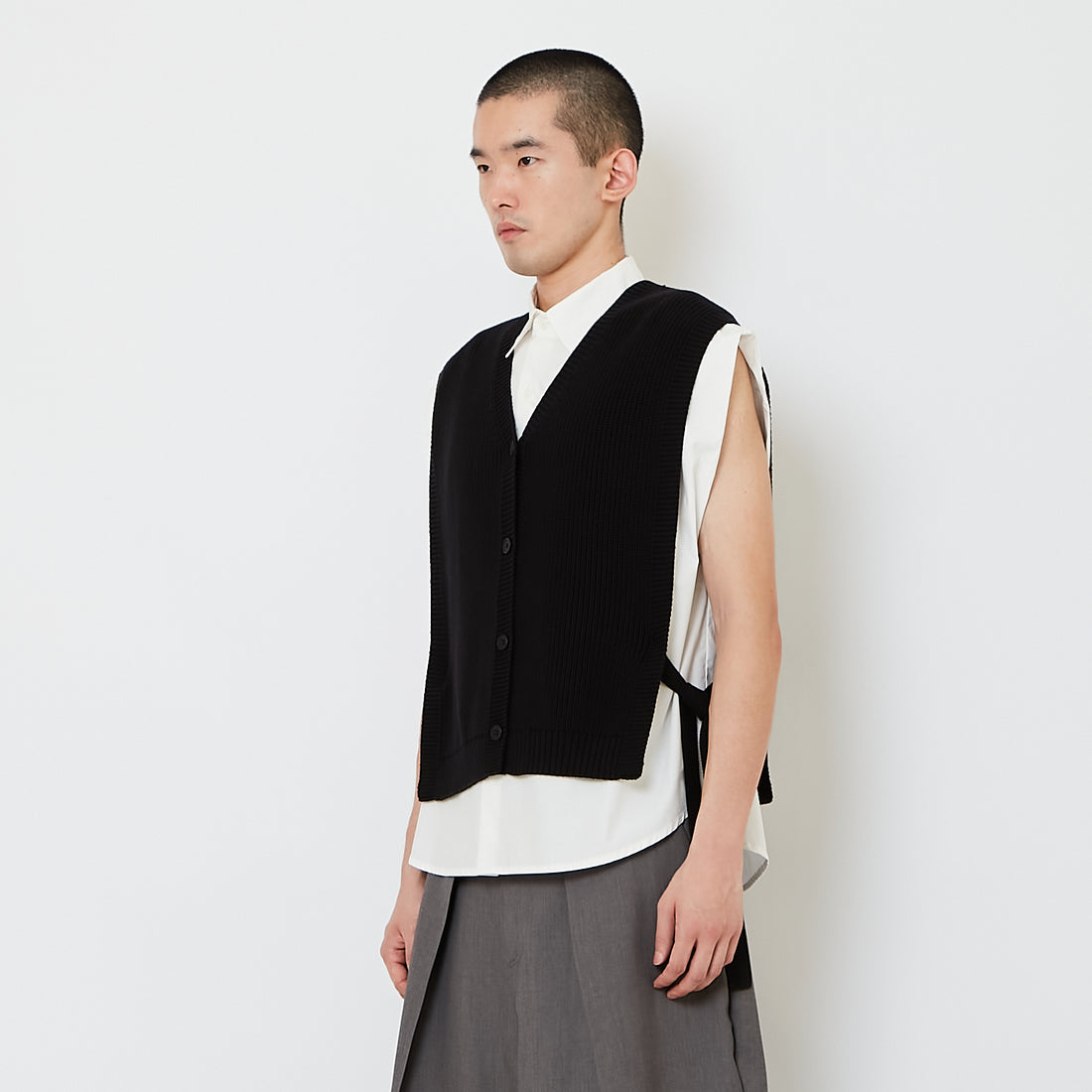 Men Vest Top - Black - SM2607137A
