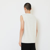 Men Oversized Sleeveless Top - Melange Grey - SM2607139A
