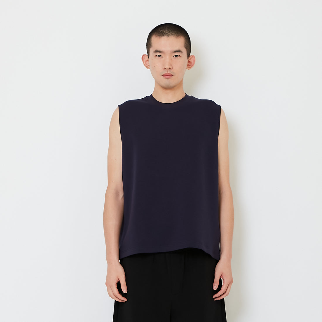 Men Oversized Sleeveless Top - Navy - SM2607139B