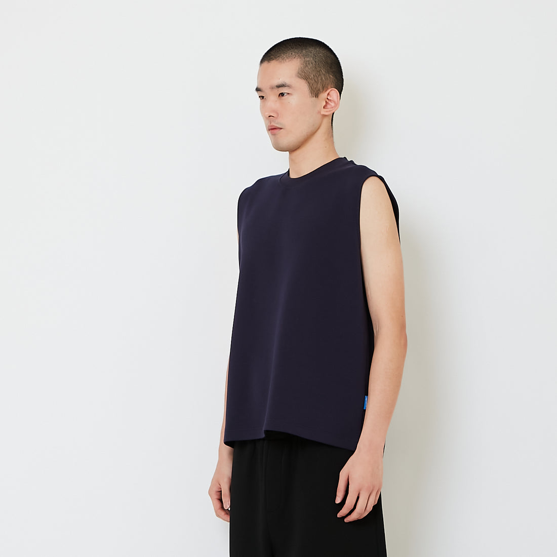 Men Oversized Sleeveless Top - Navy - SM2607139B