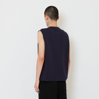 Men Oversized Sleeveless Top - Navy - SM2607139B
