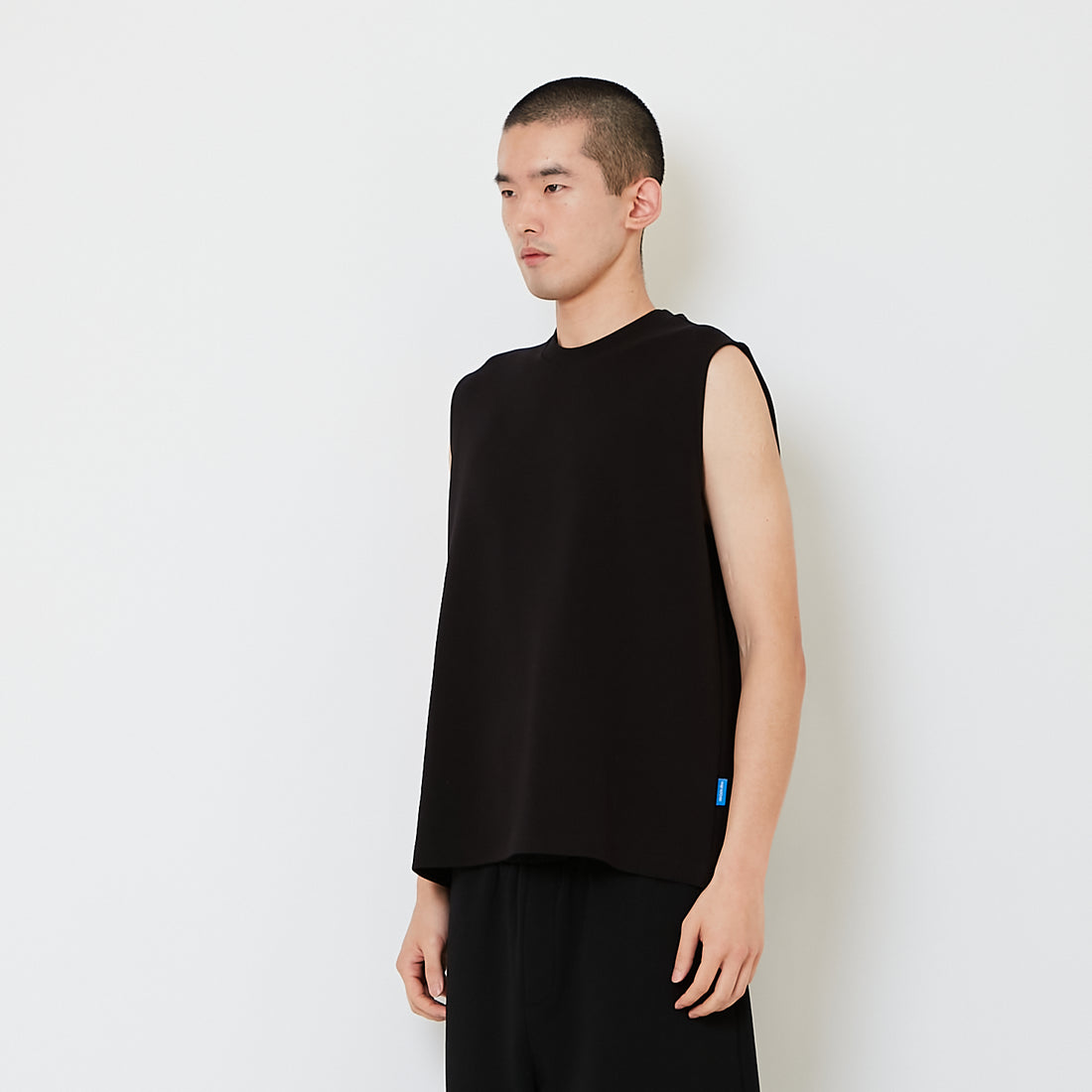 Men Oversized Sleeveless Top - Black - SM2607139C