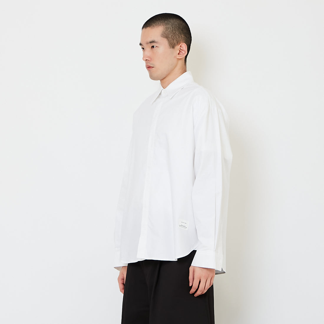 Men Oversized Oxford Shirt - Off White - SM2607149A