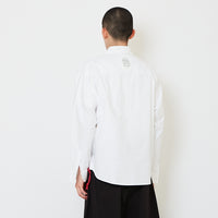 Men Oversized Oxford Shirt - Off White - SM2607149A