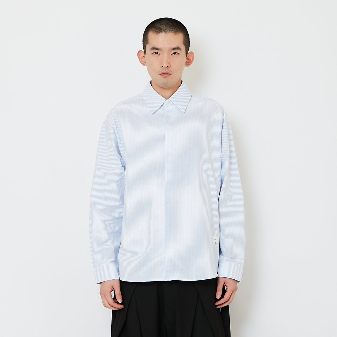 Men Oversized Oxford Shirt - Light Blue - SM2607149B