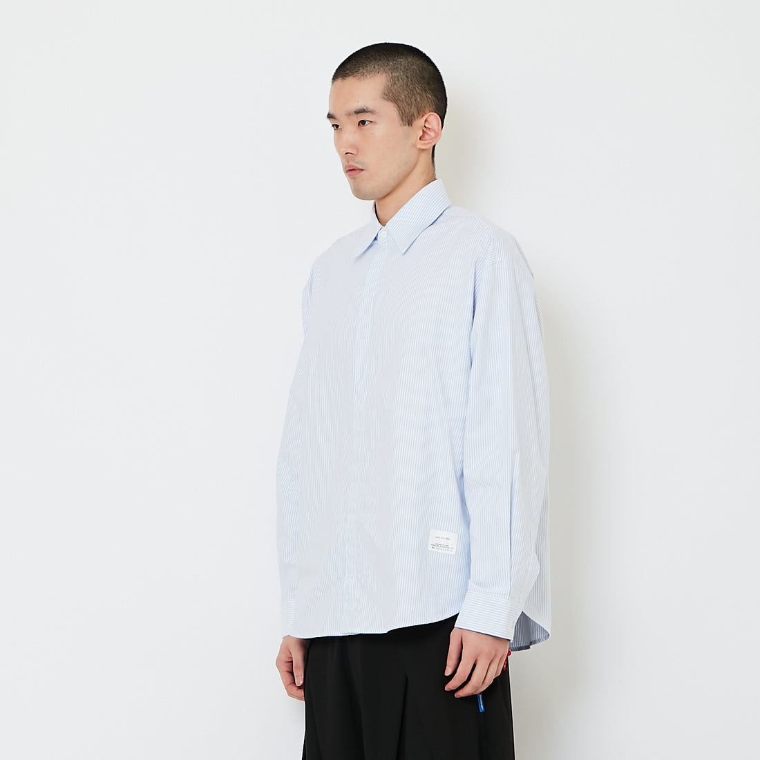 Men Oversized Oxford Shirt - Light Blue - SM2607149B