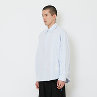 Men Oversized Oxford Shirt - Light Blue - SM2607149B