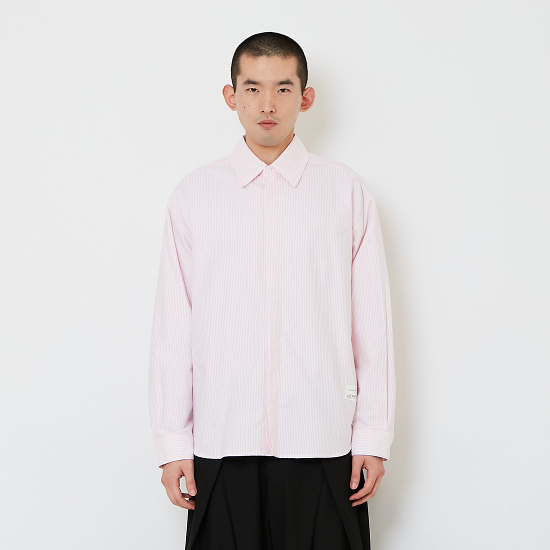 Men Oversized Oxford Shirt - Pink - SM2607149C