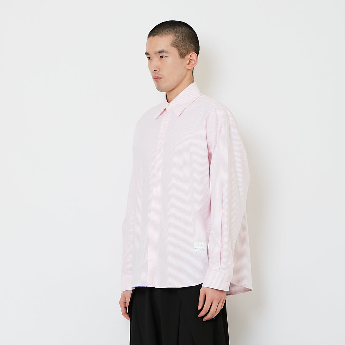 Men Oversized Oxford Shirt - Pink - SM2607149C