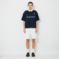 Men Denim Relaxed Fit Shorts - Off White - SM2607151A