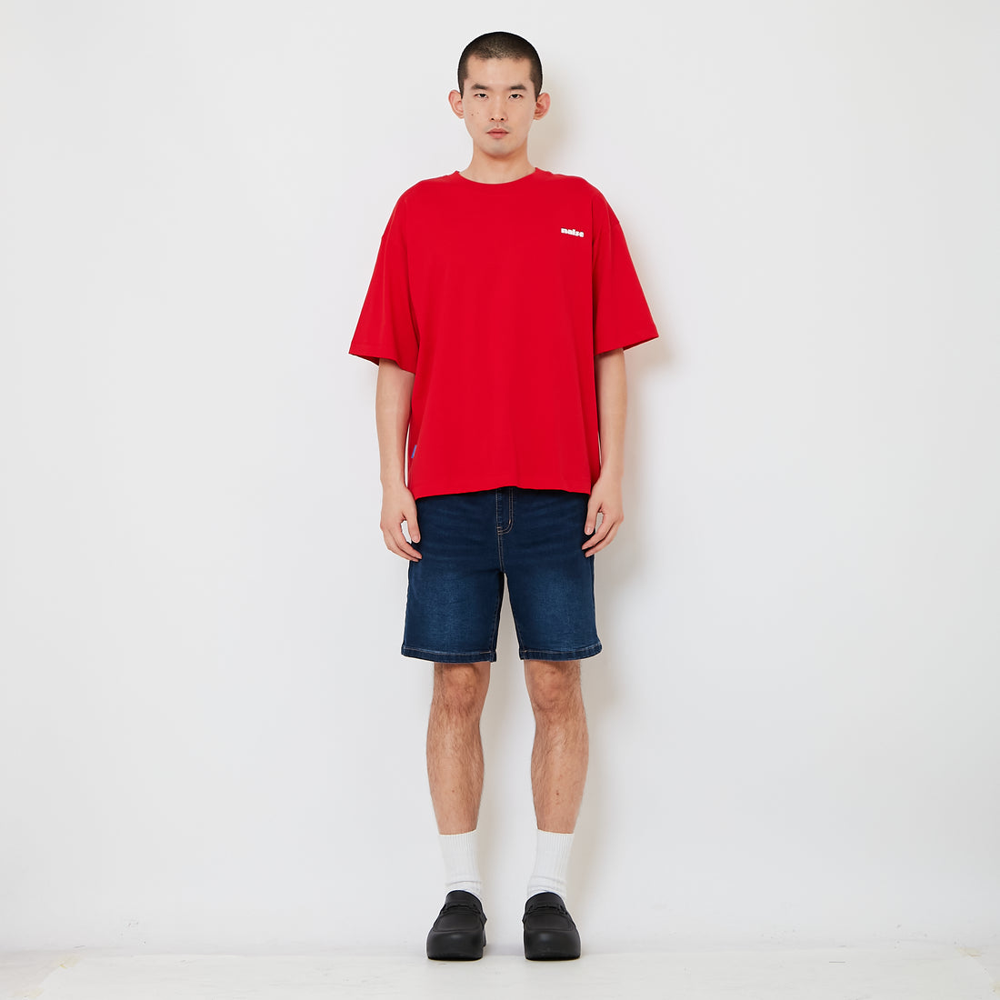 Men Denim Relaxed Fit Shorts - Blue - SM2607151C