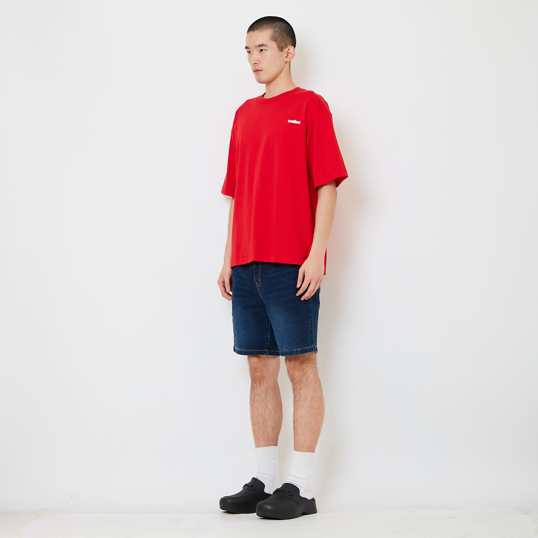 Men Denim Relaxed Fit Shorts - Blue - SM2607151C