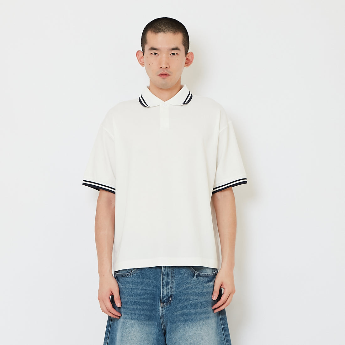Men Polo Tee - Off White - SM2607153A