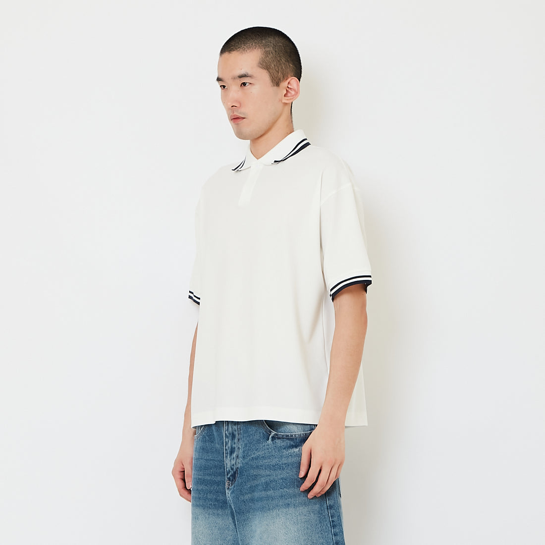 Men Polo Tee - Off White - SM2607153A
