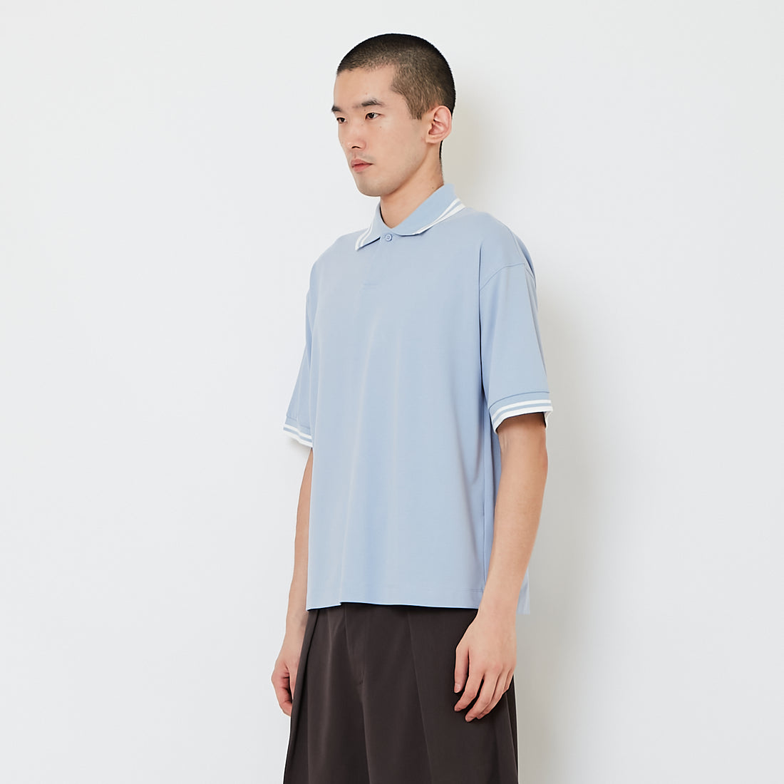 Men Polo Tee - Light Blue - SM2607153B