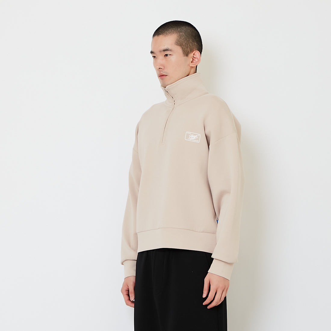 Men Oversized Printed Polo Top - Beige - SM2607155B