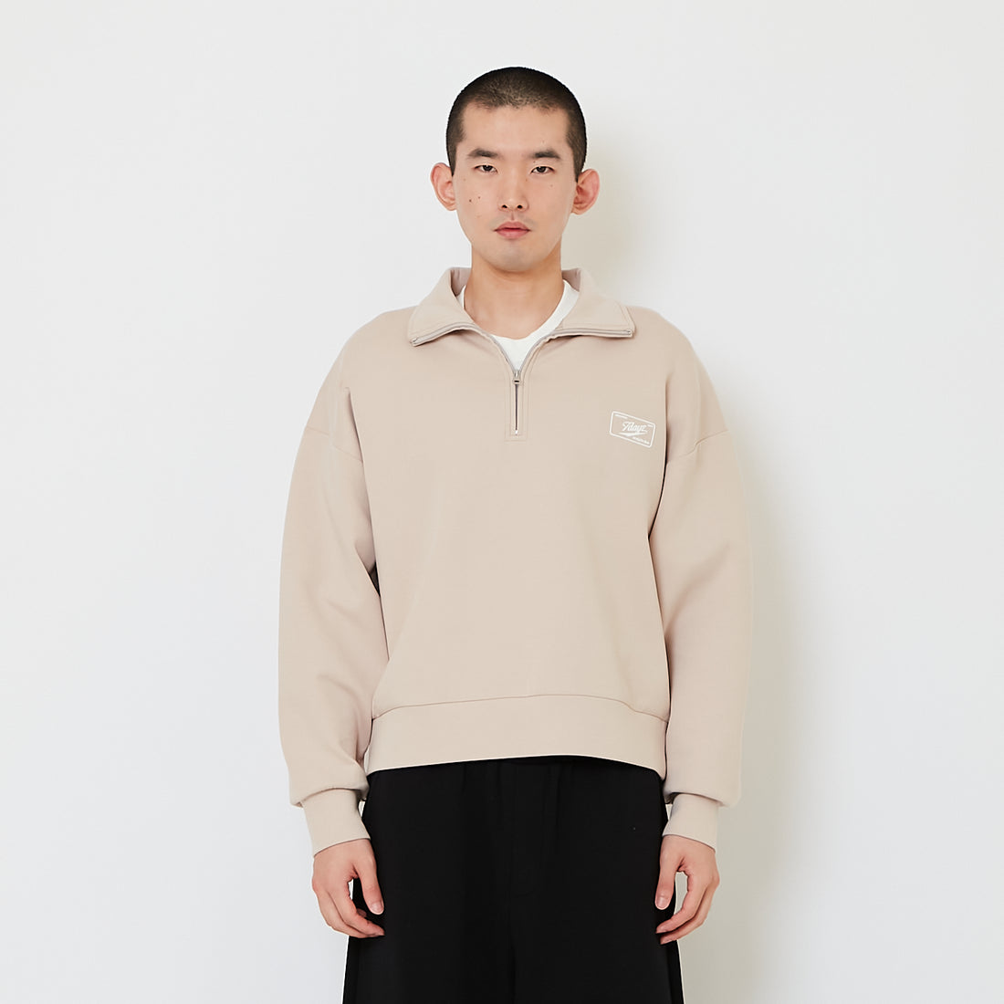 Men Oversized Printed Polo Top - Beige - SM2607155B