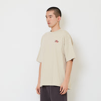 Men Printed Oversized Tee - Beige - SM2607159B