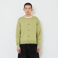 Men Cropped Cardigan - Avocado - SM2607161A