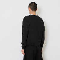 Men Cropped Cardigan - Melange Grey - SM2607161B