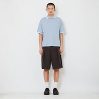 Men Slim Fit Short Pants With Belt - Metal - SM2607211A
