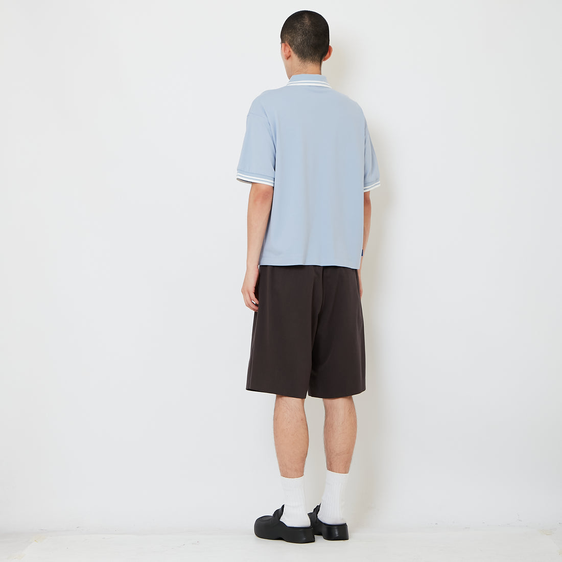 Men Slim Fit Short Pants With Belt - Metal - SM2607211A