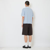 Men Slim Fit Short Pants With Belt - Metal - SM2607211A